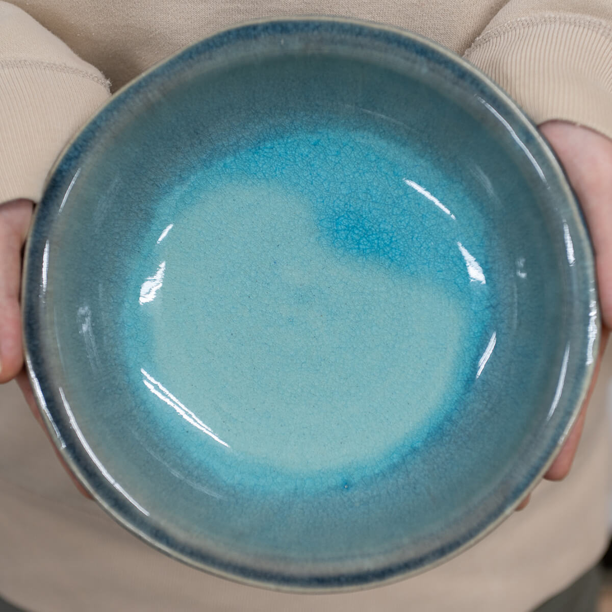 〈予約商品/9月下旬入荷後発送予定〉信楽四季彩陶器 / しづり雪 / 中深皿