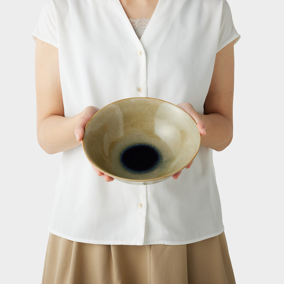 信楽四季彩陶器 / 朝凪/ そり鉢