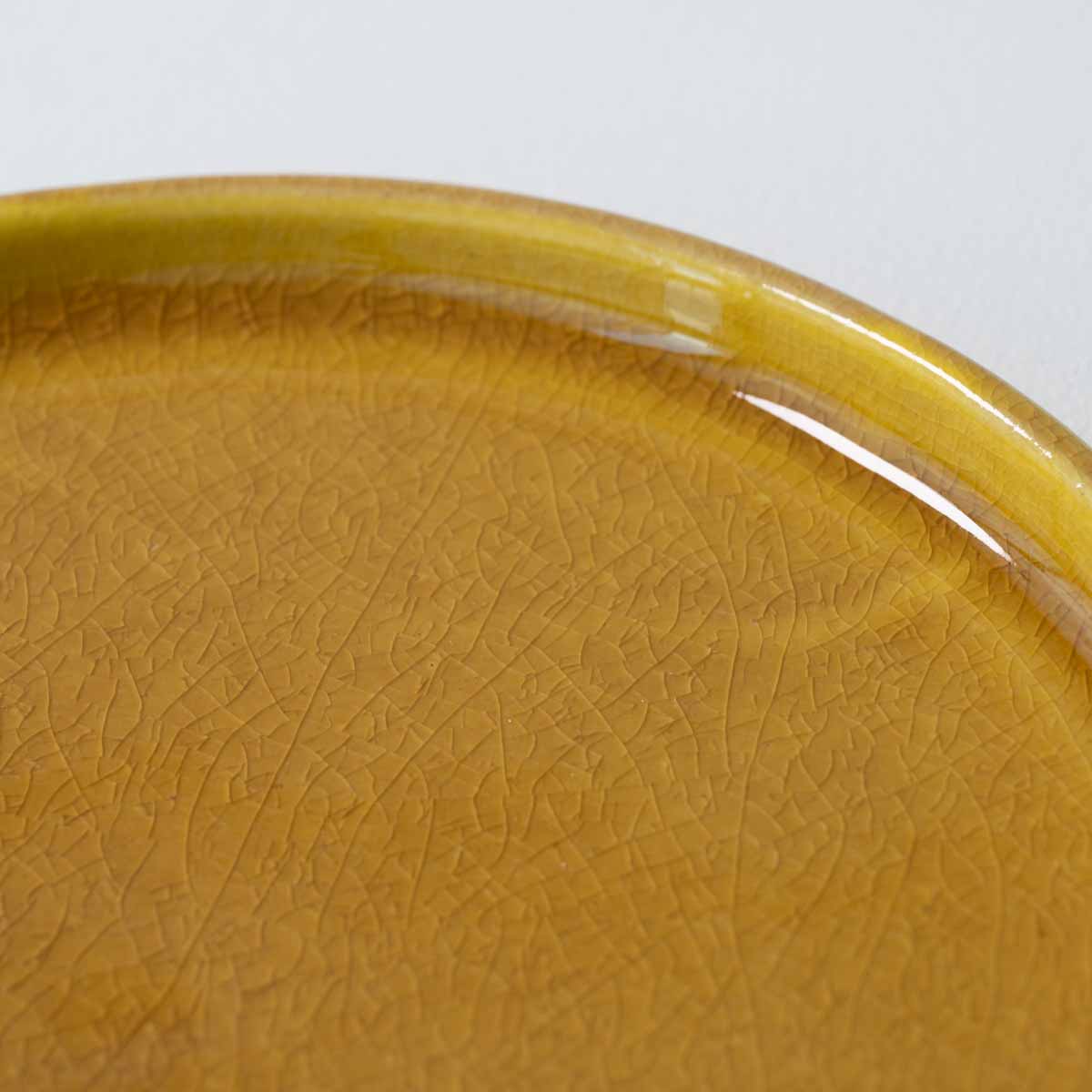 【信楽焼】utsuroi - うつろい - 切立皿15.5cm / Amber(アンバー)/黄色