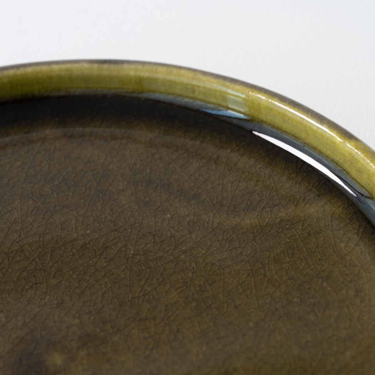 【信楽焼】utsuroi - うつろい - 切立皿15.5cm / Olive(オリーブ)/深緑