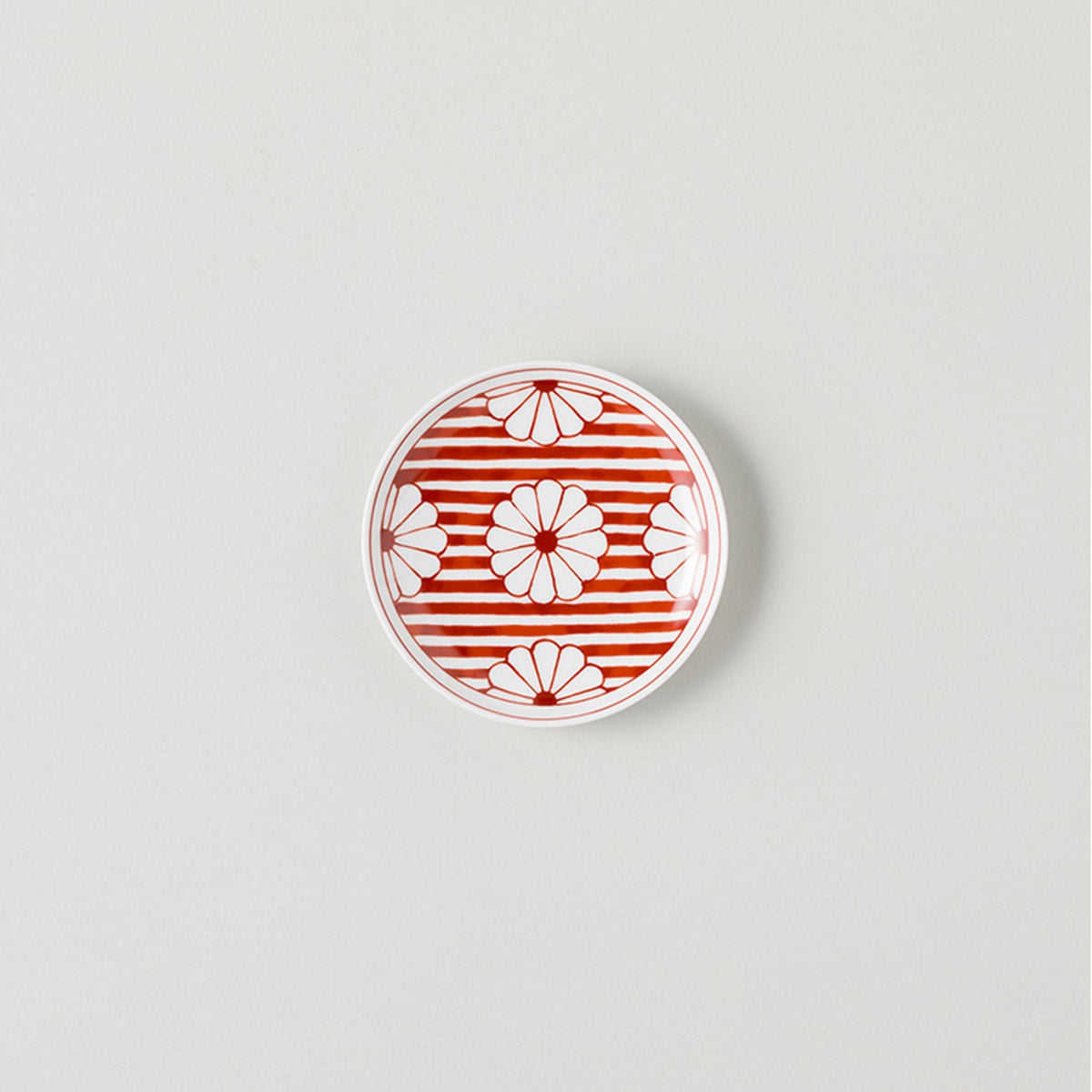 和文/赤 / 小皿 / 菊花文