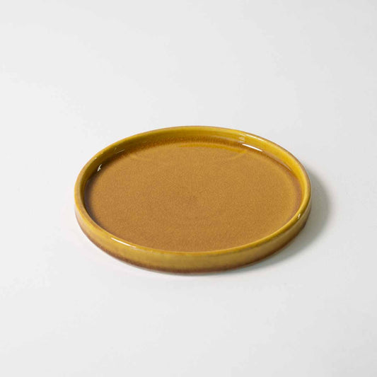 【信楽焼】utsuroi - うつろい - 切立皿15.5cm / Amber（アンバー）/黄色