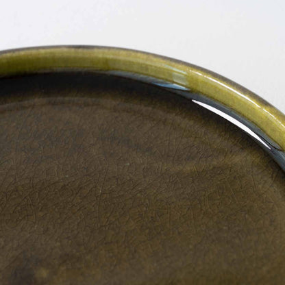 【信楽焼】utsuroi - うつろい - 切立皿15.5cm / Olive（オリーブ）/深緑